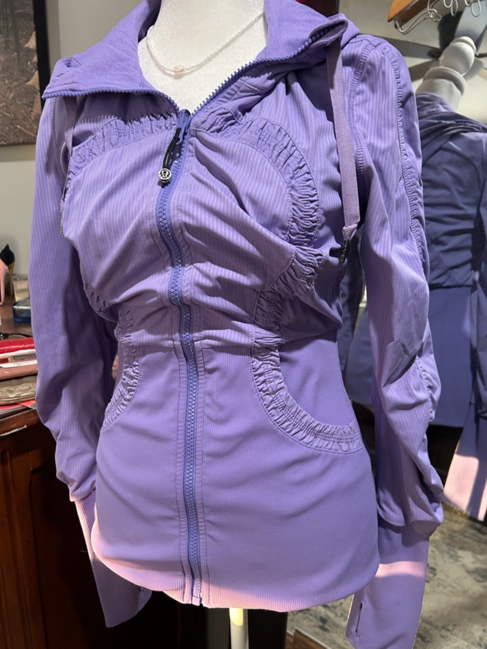 Women’s Lavender Hooded Zip Jacket